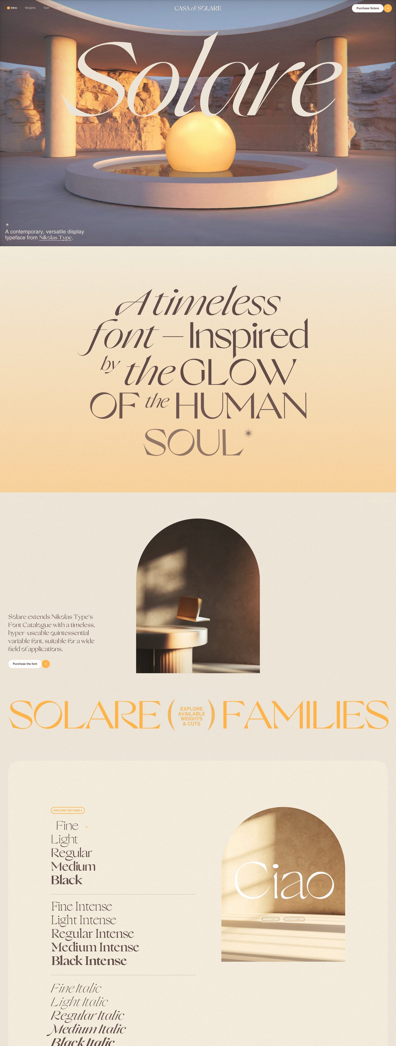 Solare Website Screenshot