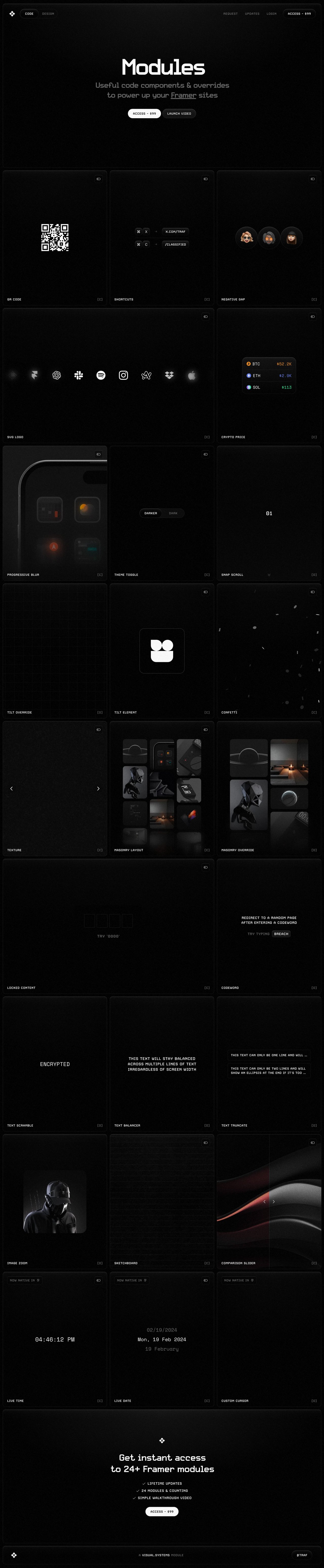 Modules Website Screenshot