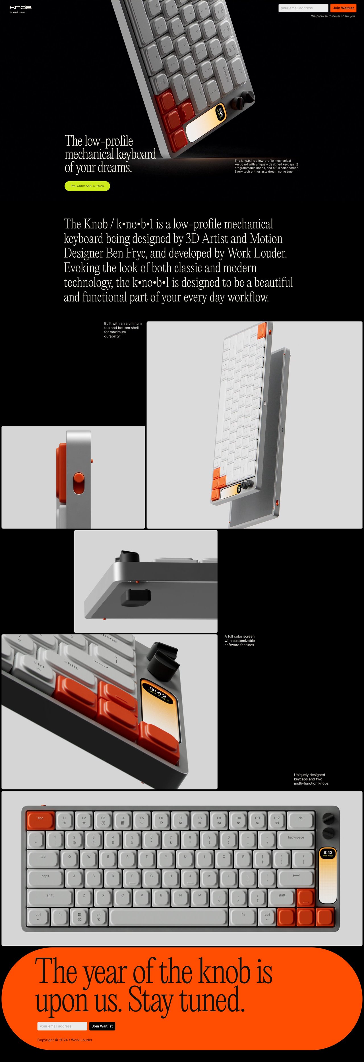 KNOB Website Screenshot