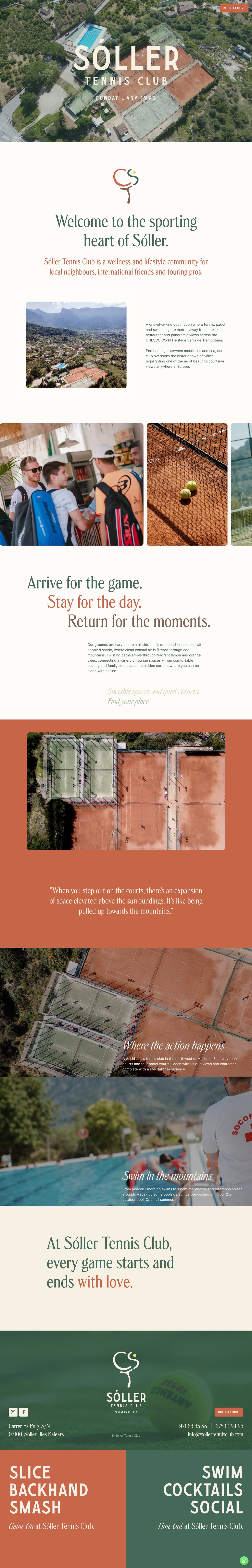 Sóller Tennis Club Website Screenshot