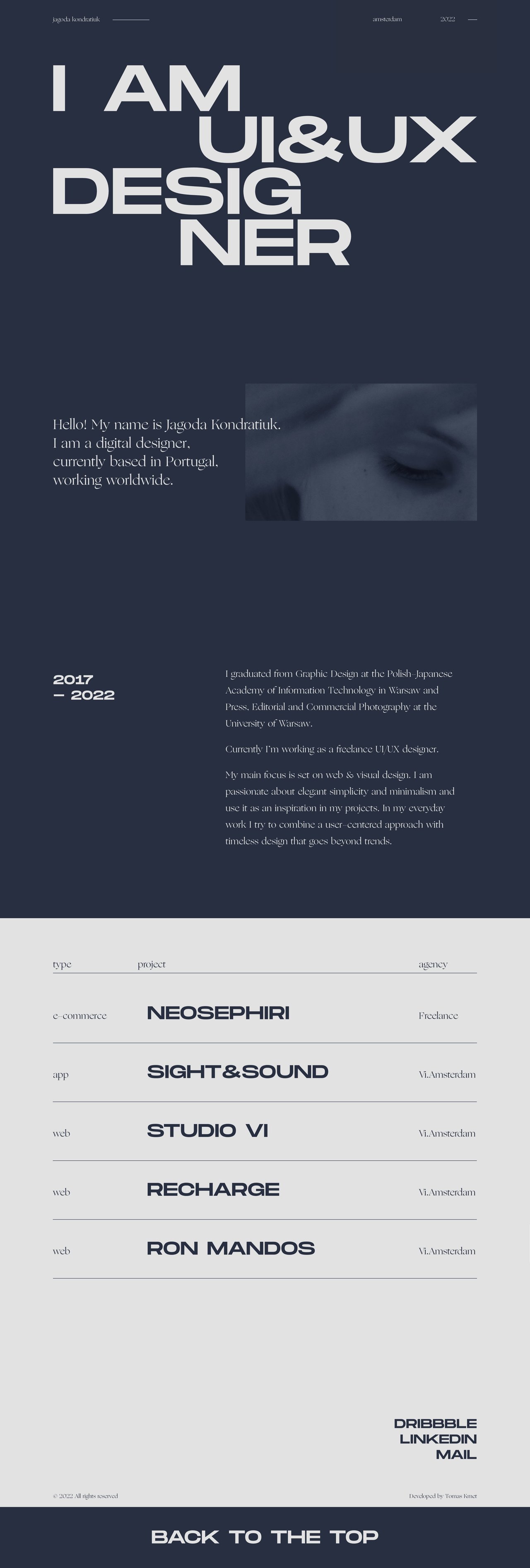 Jagoda Kondratiuk Website Screenshot