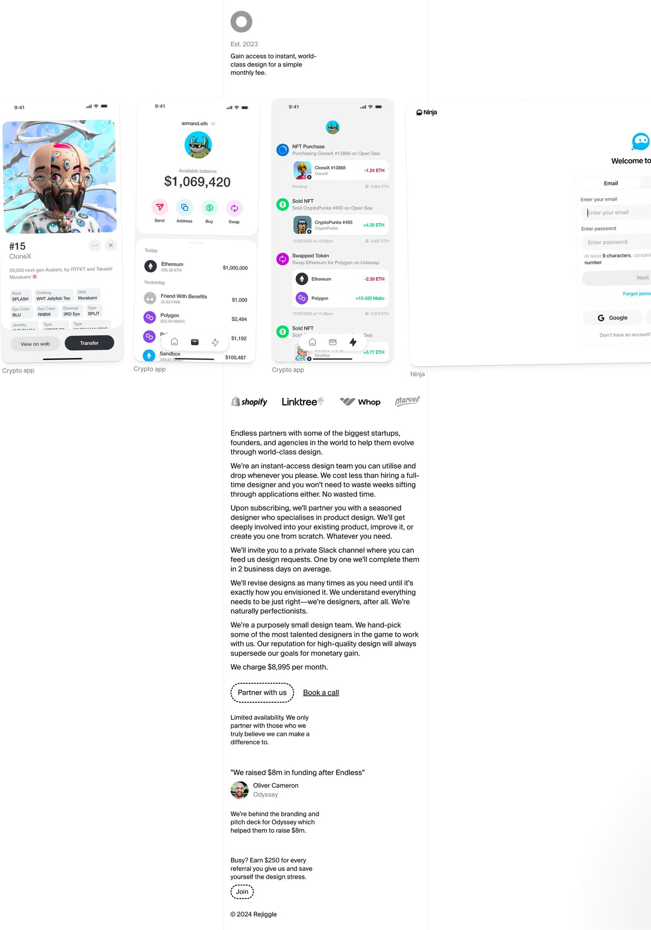 Endless Website Screenshot