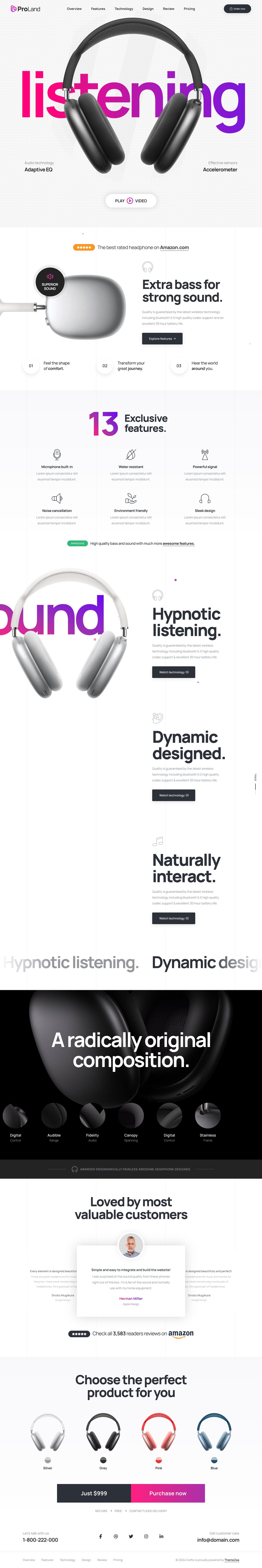 Crafto Product Website Screenshot