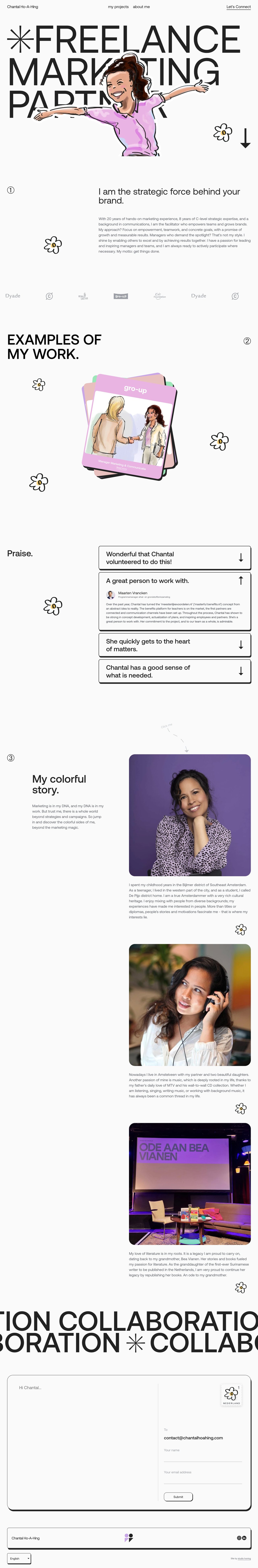 Chantal Hoahing Website Screenshot