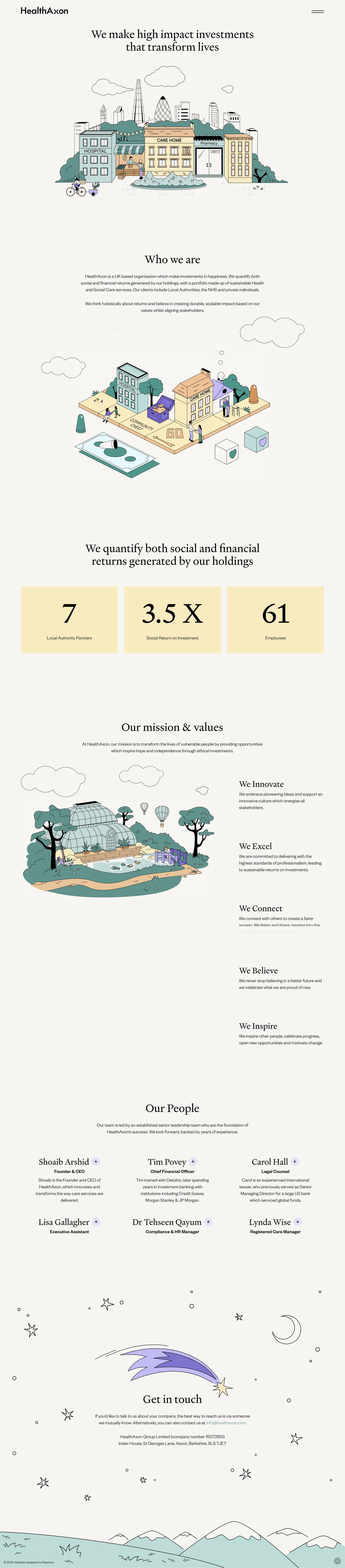 HealthAxon Website Screenshot