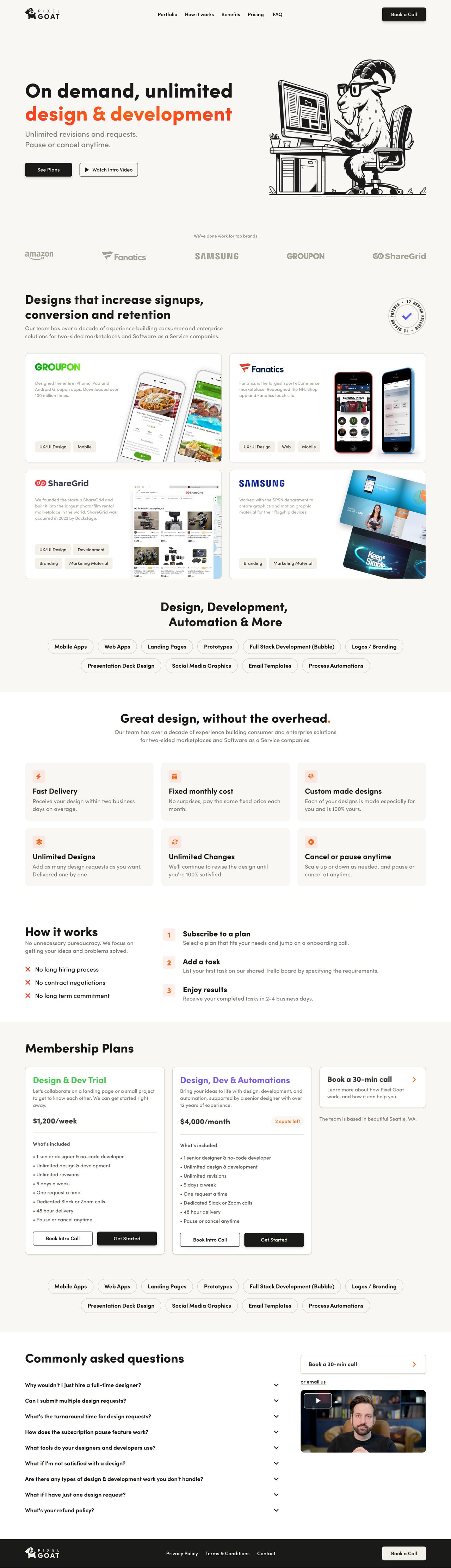 Pixel Goat Website Screenshot