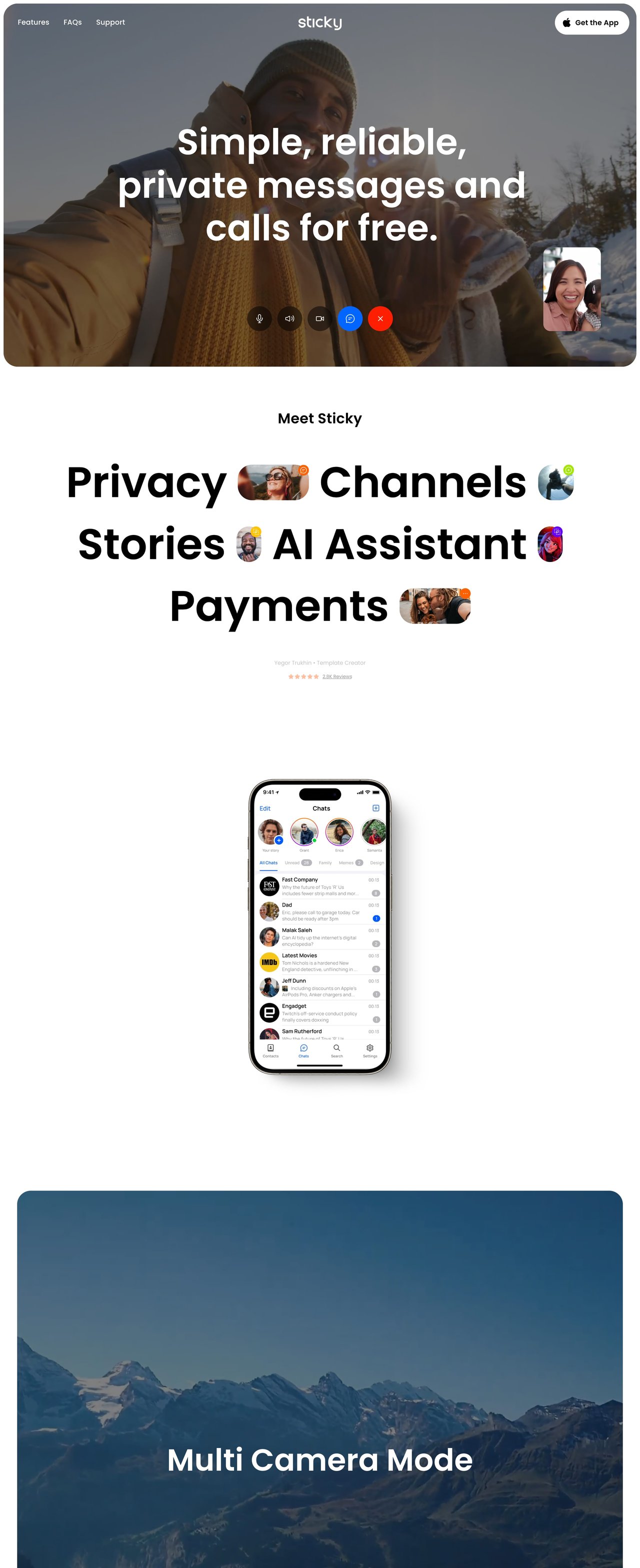 Sticky Website Screenshot