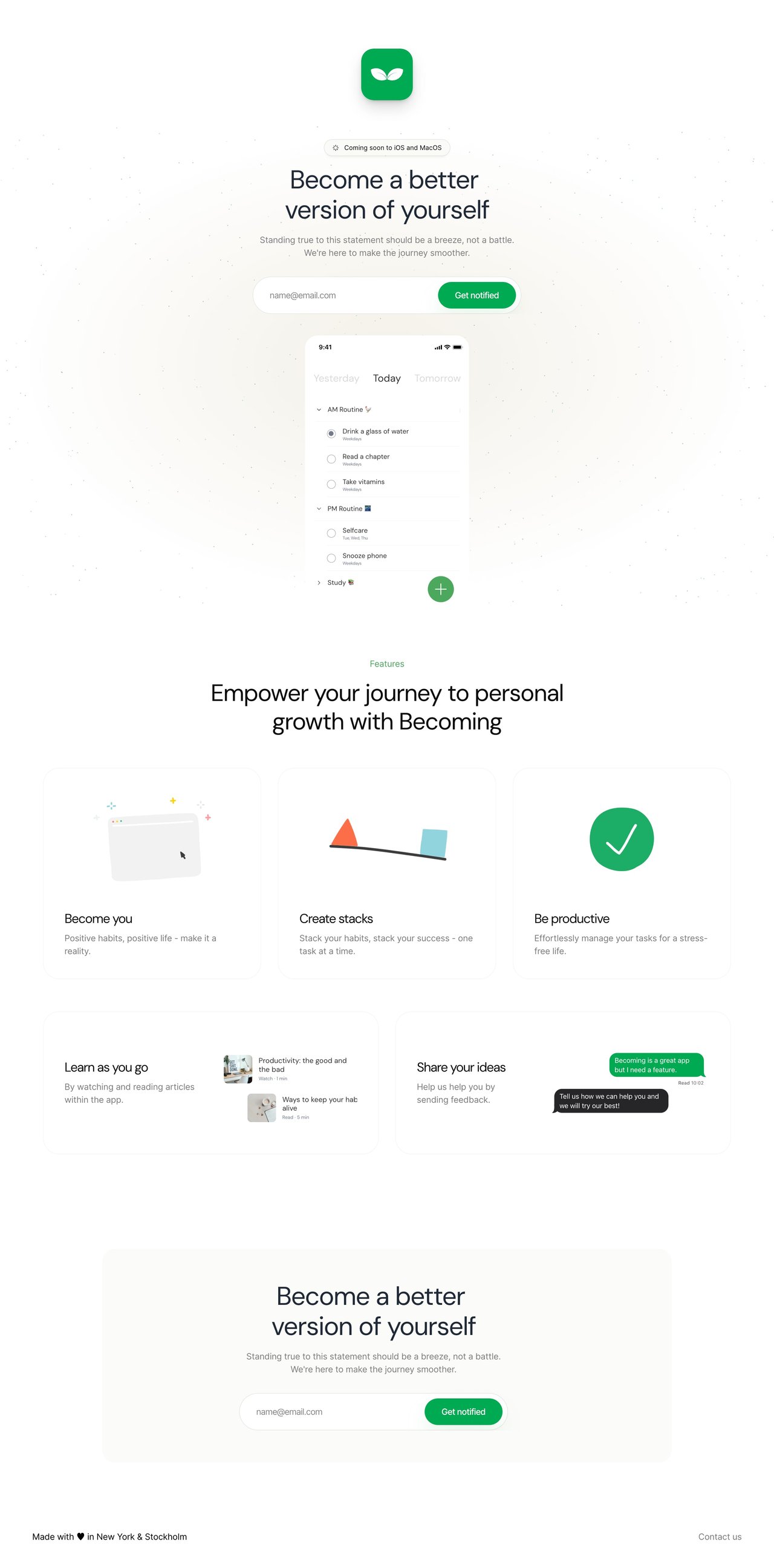 Becoming Website Screenshot