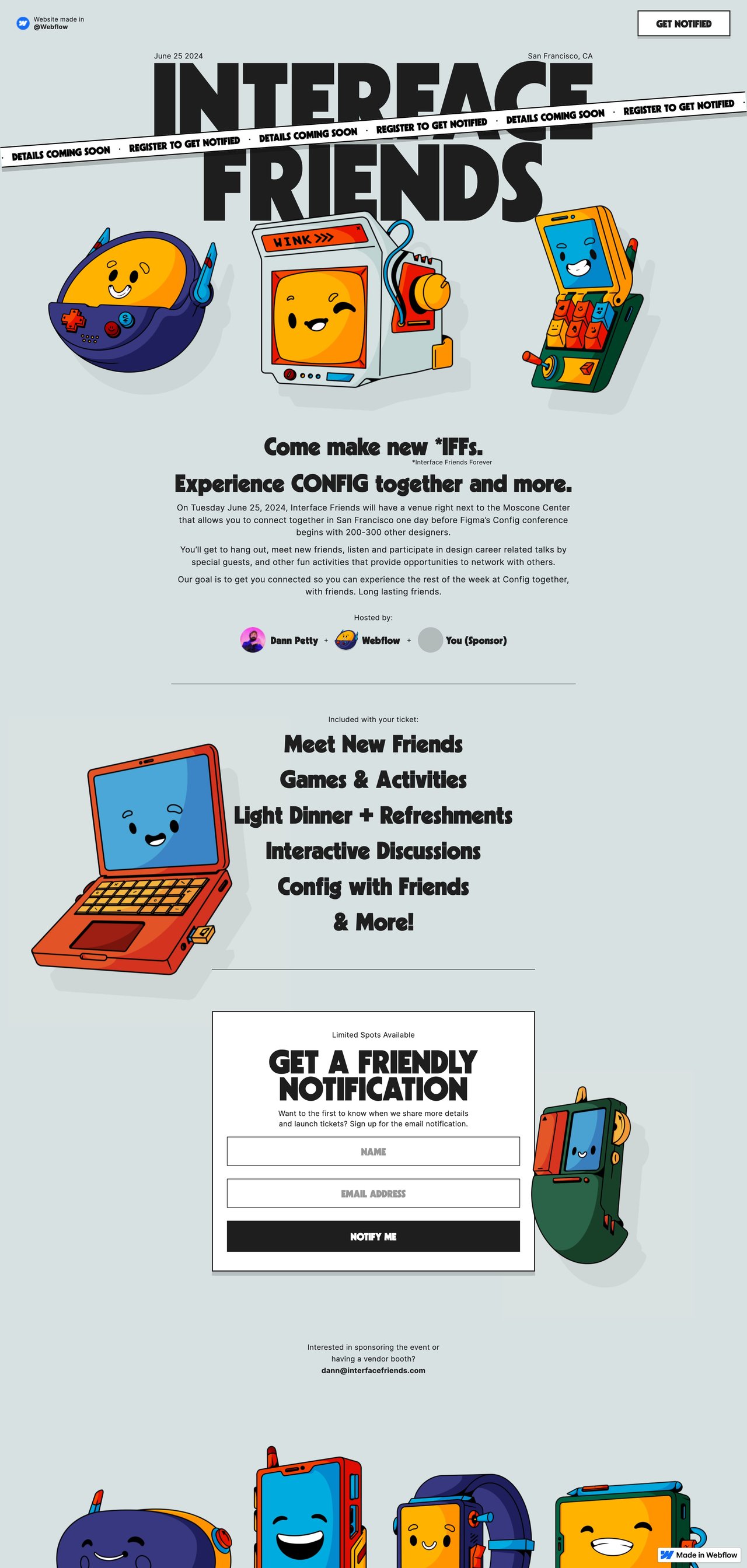 Interface Friends at Config Website Screenshot