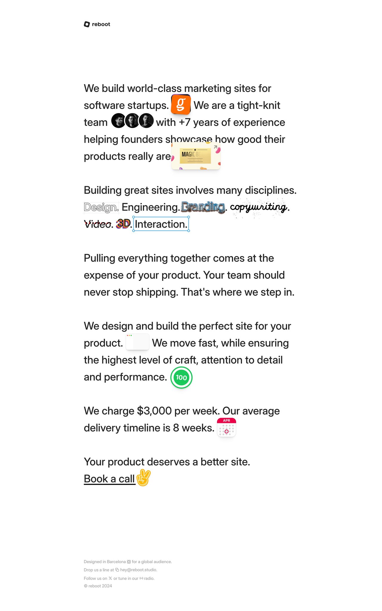 reboot Website Screenshot