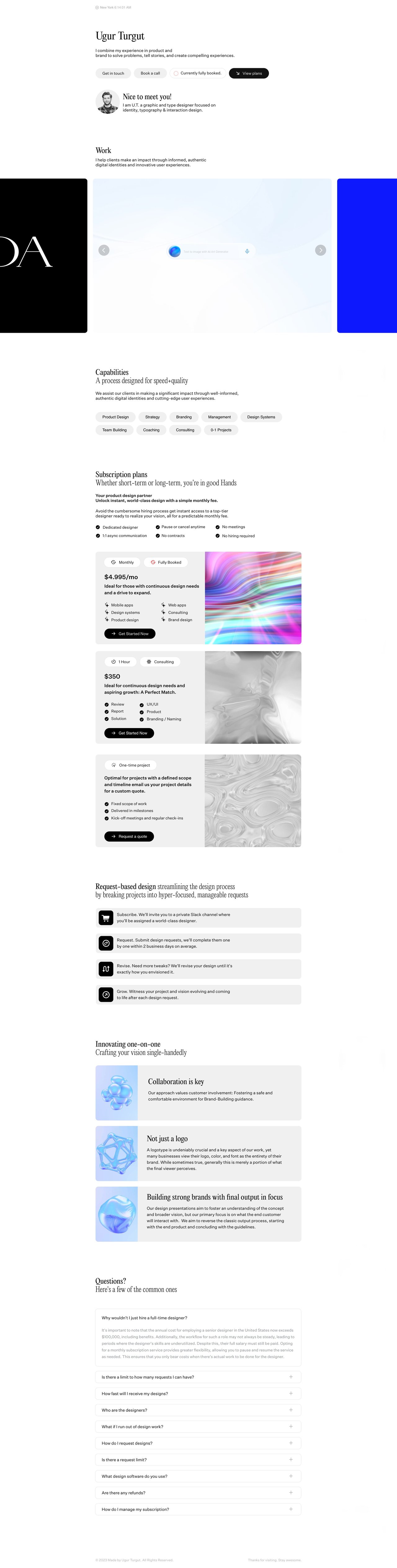 Ugur Turgut Website Screenshot