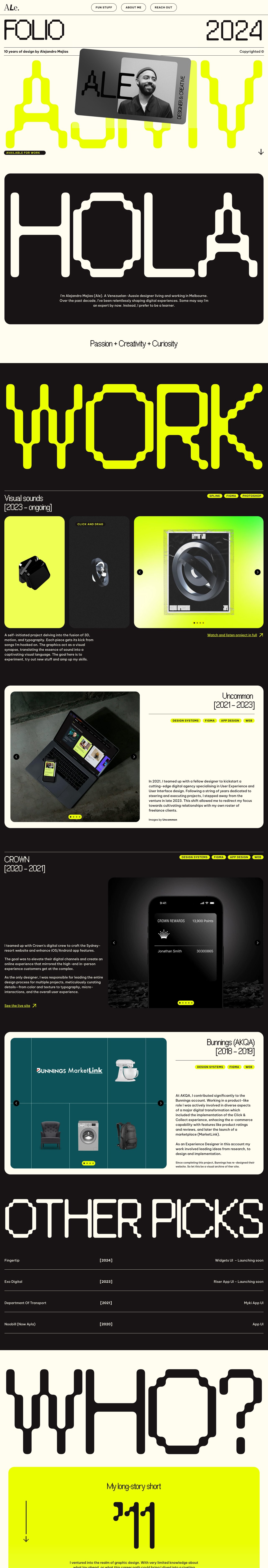 Alejandro Mejias Website Screenshot