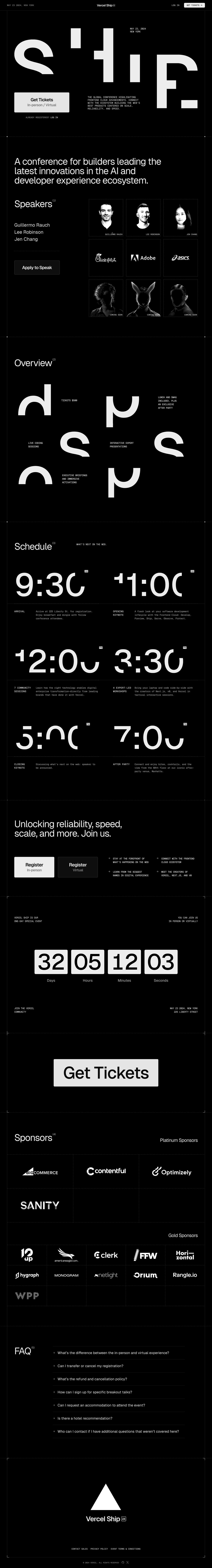 Vercel Ship Website Screenshot