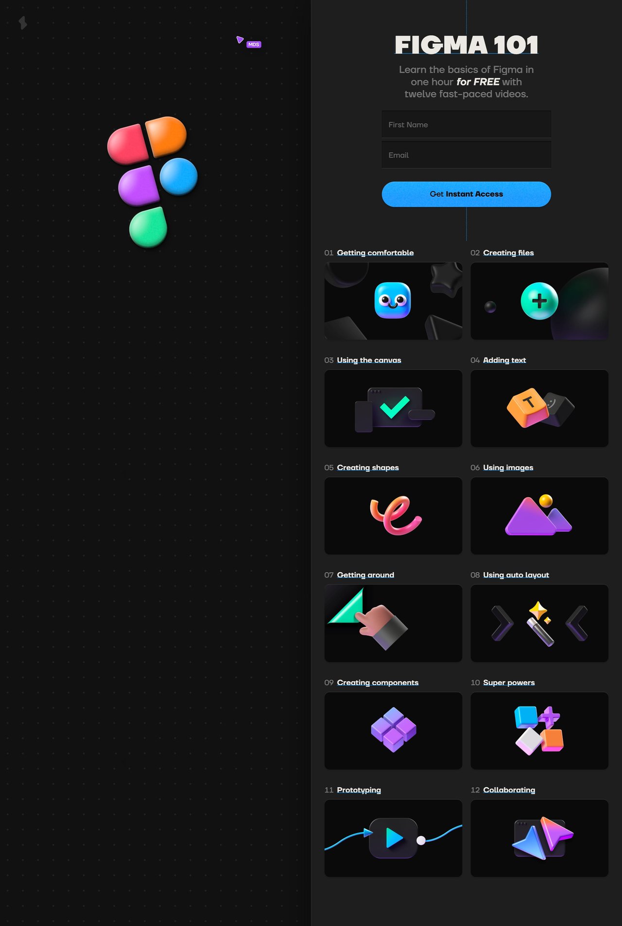 Figma 101 by Shift Nudge Website Screenshot
