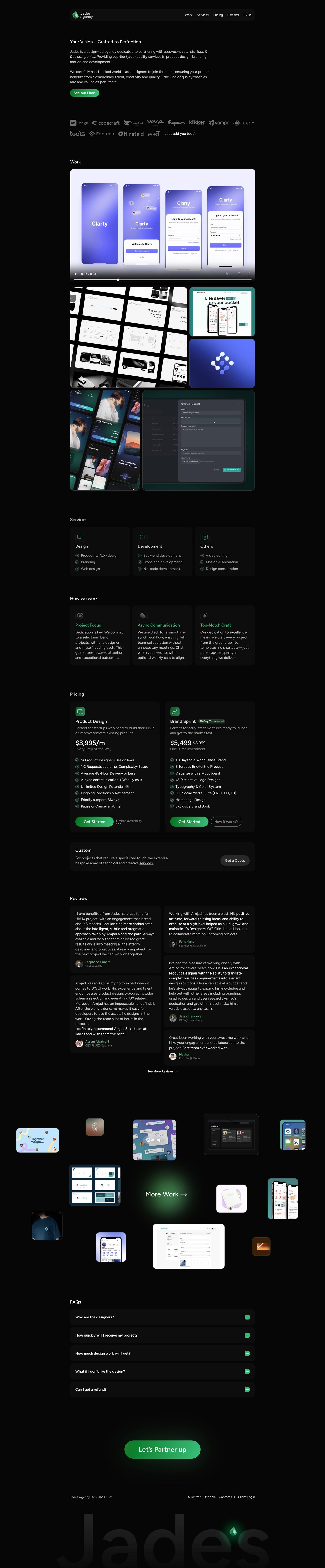 Jades Agency Website Screenshot