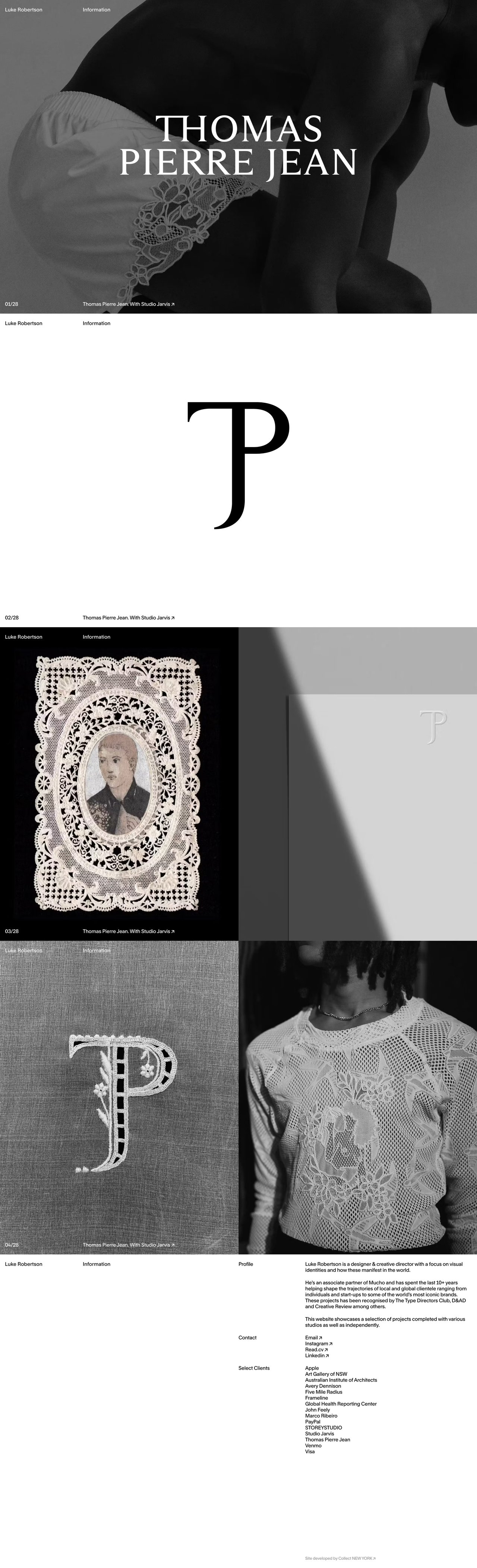 Luke Robertson Website Screenshot