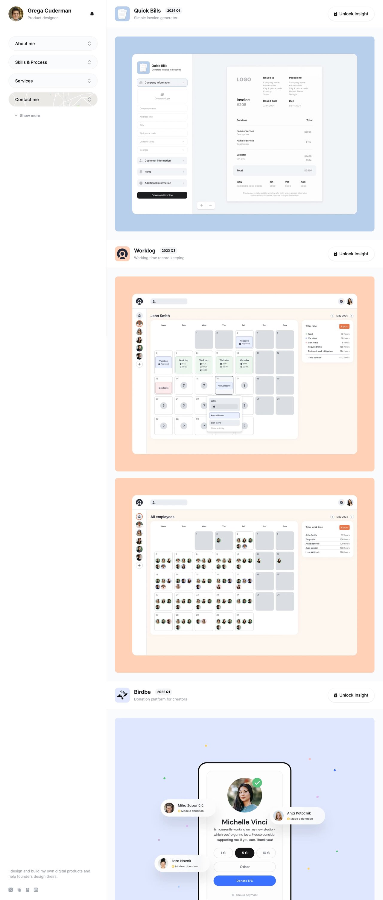 Grega Cuderman Website Screenshot