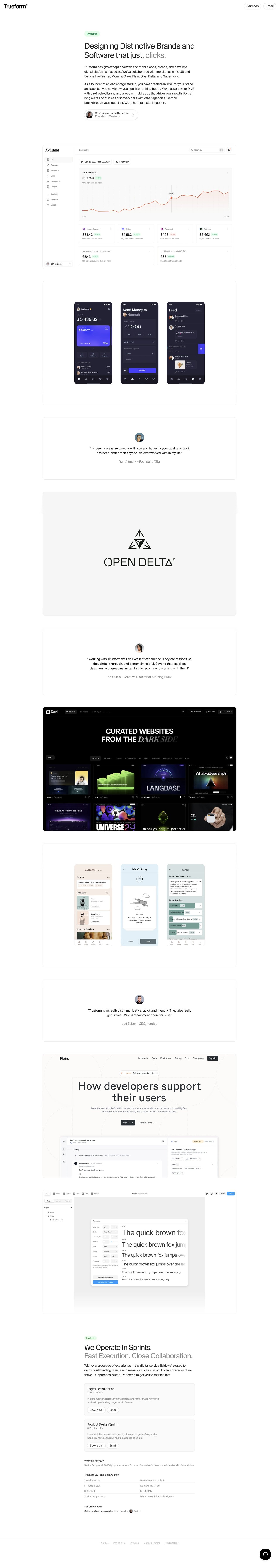 Trueform Website Screenshot