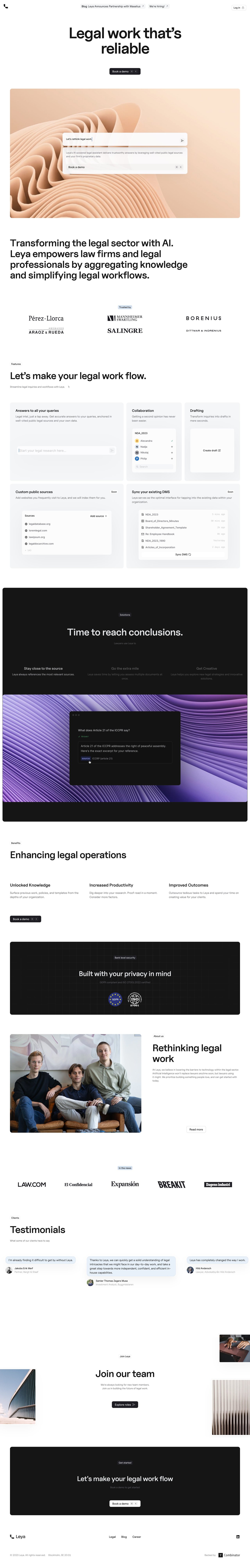 Leya Website Screenshot