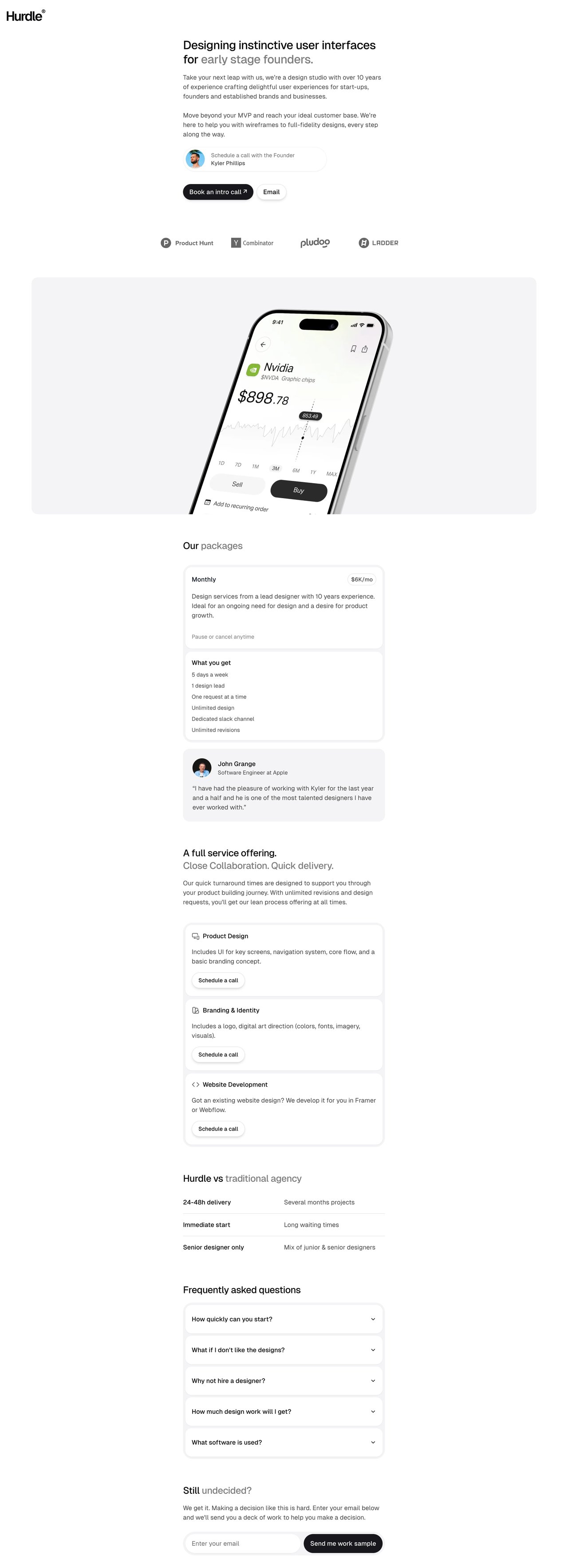 Hurdle Website Screenshot