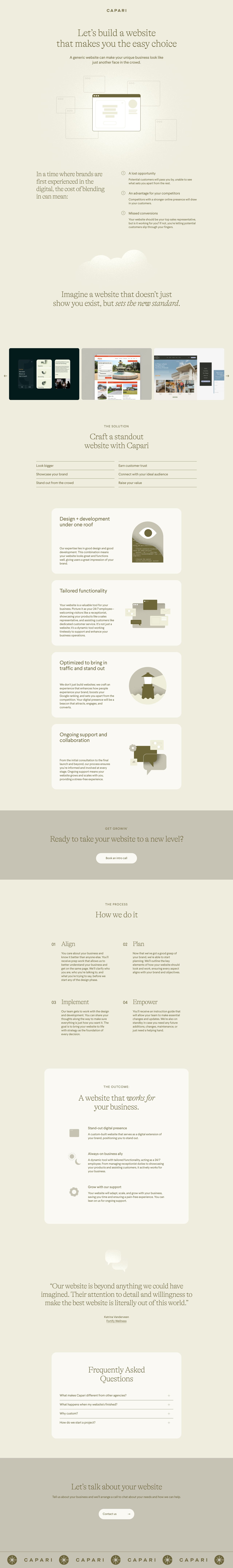 Capari Websites Website Screenshot