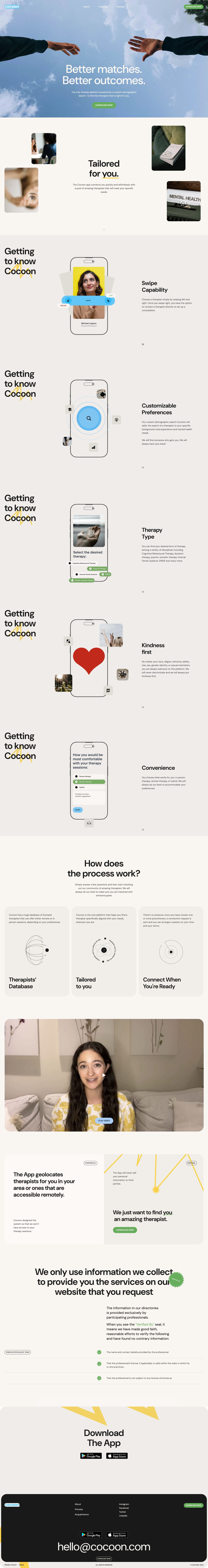 Cocoon Website Screenshot