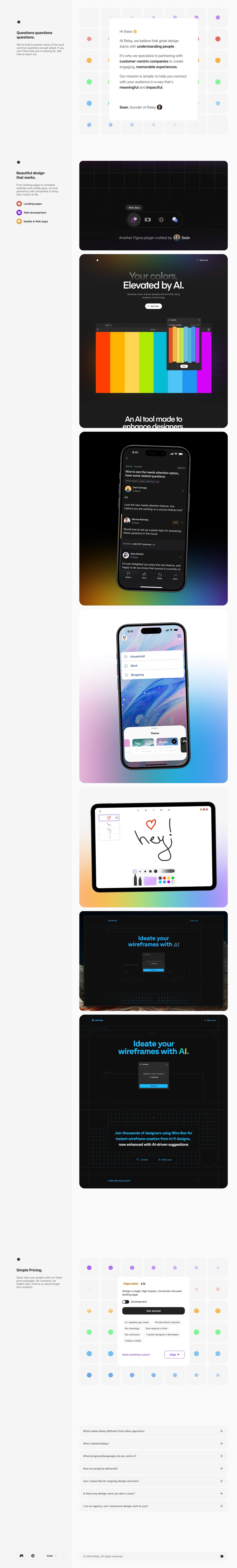 Relay: Design studio Website Screenshot