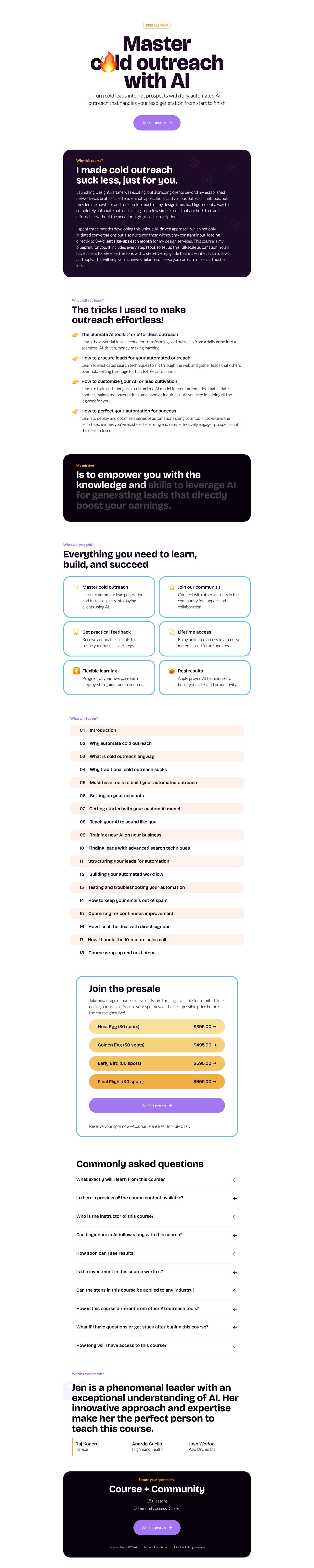 Master Cold Outreach with AI Website Screenshot