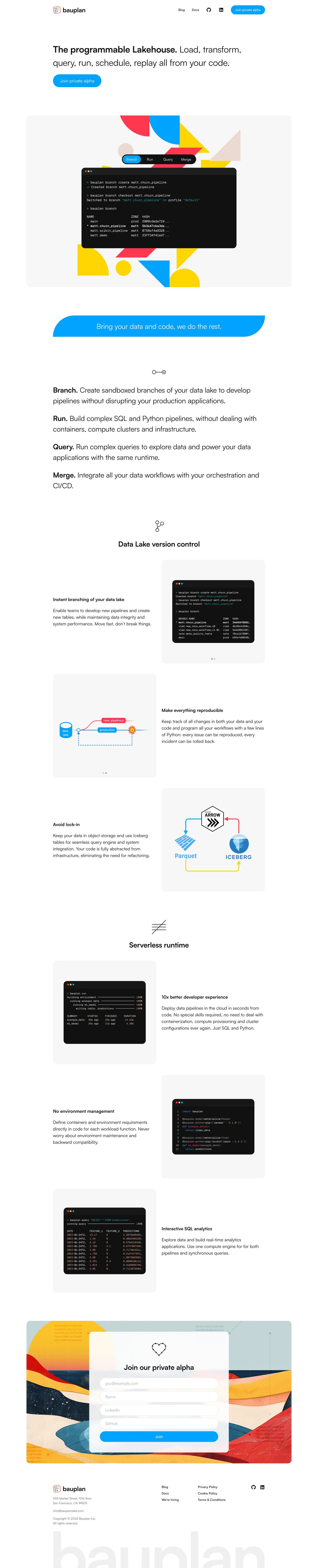 bauplan Website Screenshot
