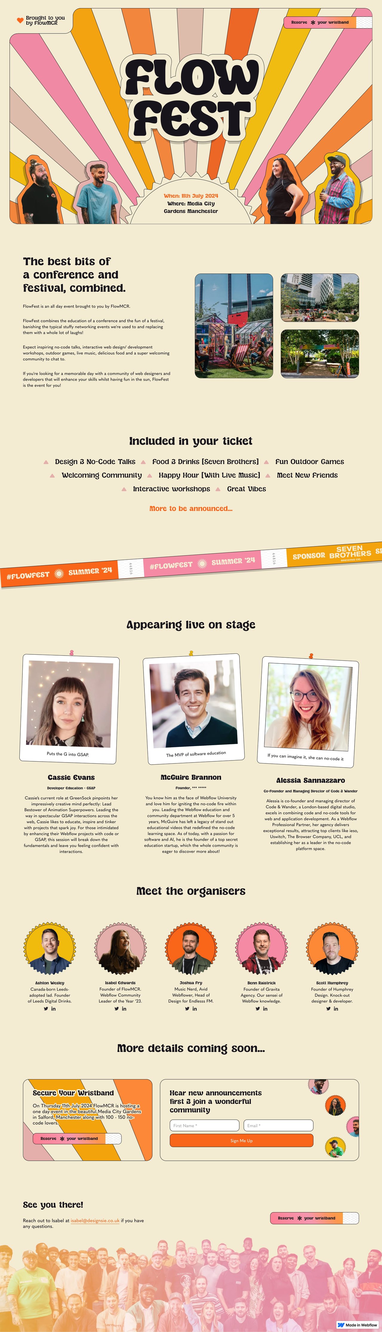 FlowFest 2024 Website Screenshot