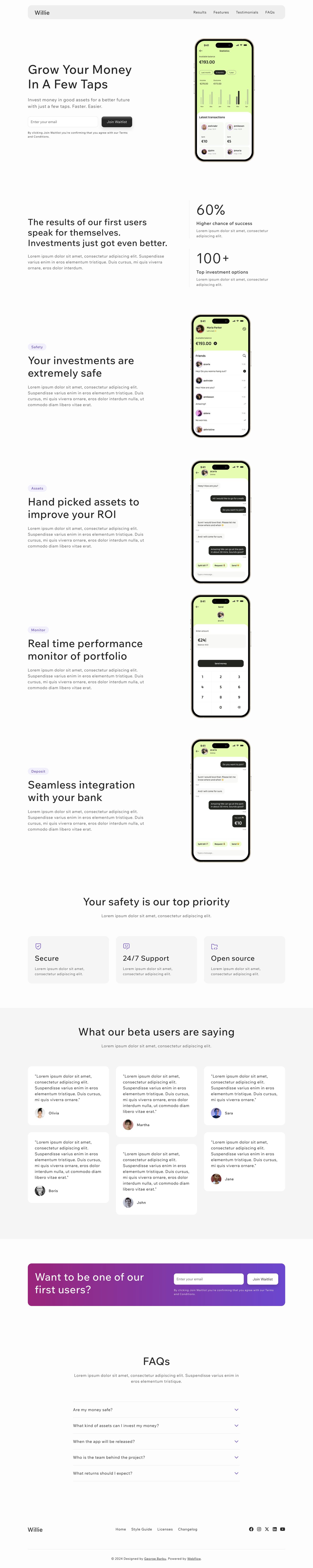 Willie Website Screenshot