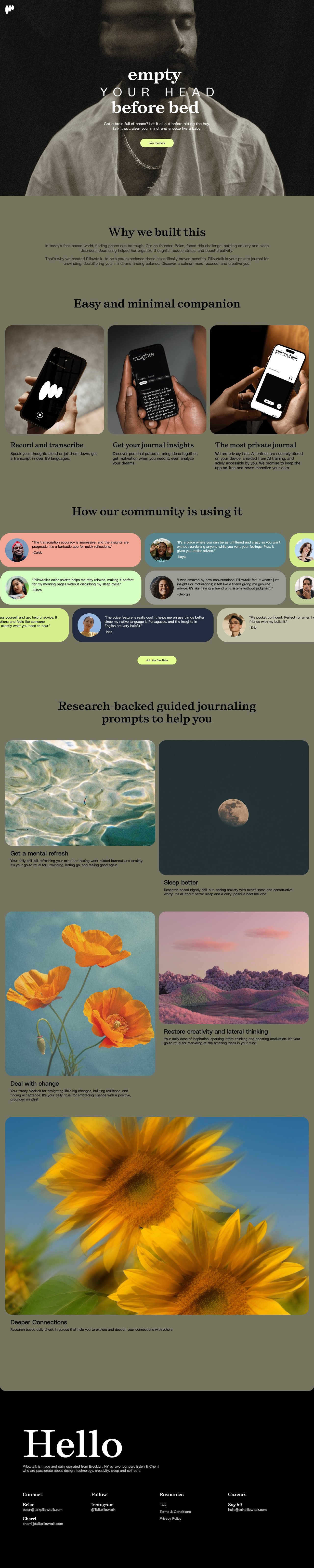 Pillowtalk Website Screenshot