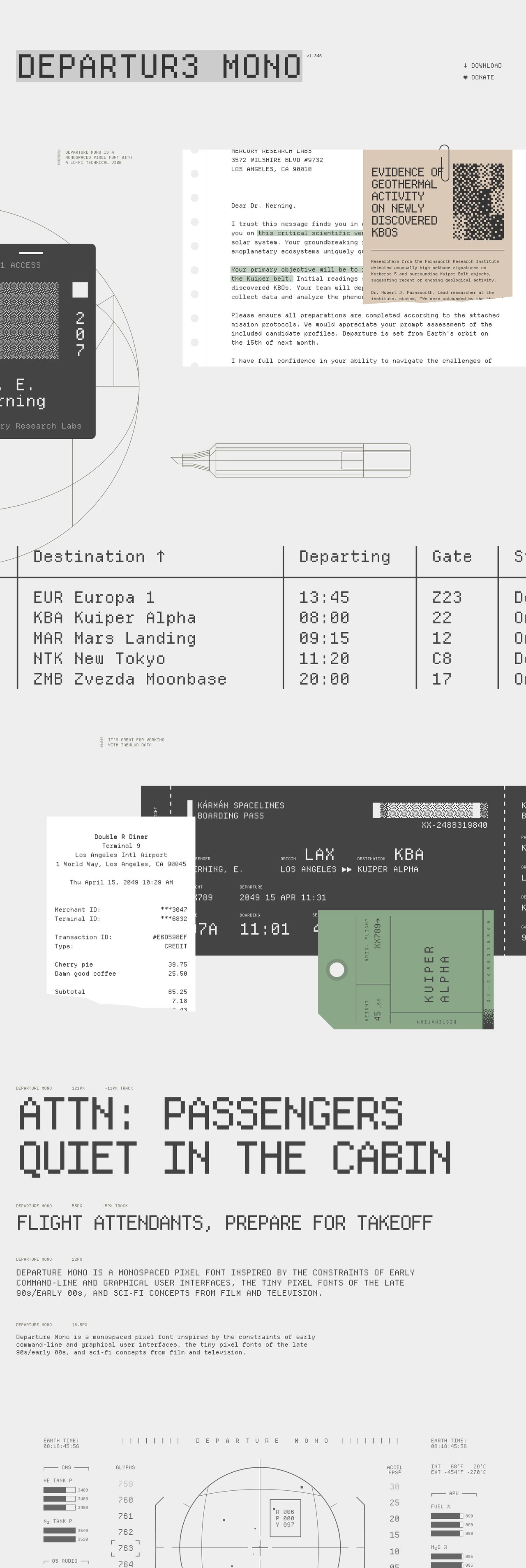 Departure Mono Website Screenshot