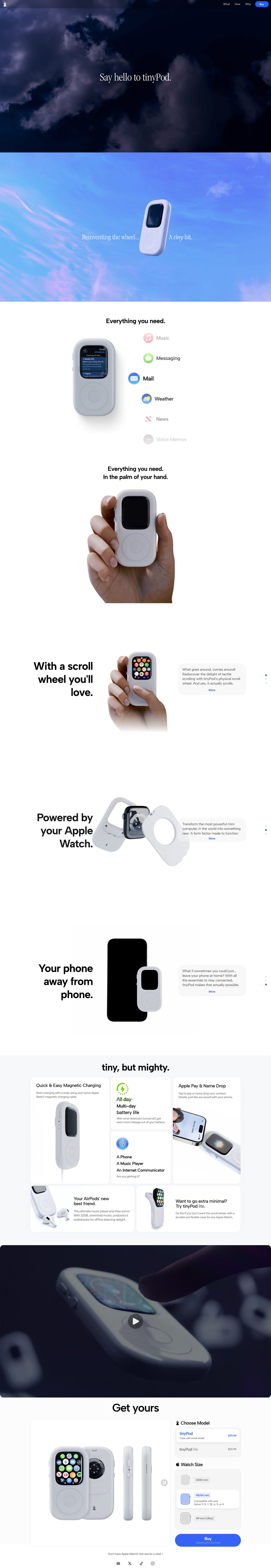 tinyPod Website Screenshot