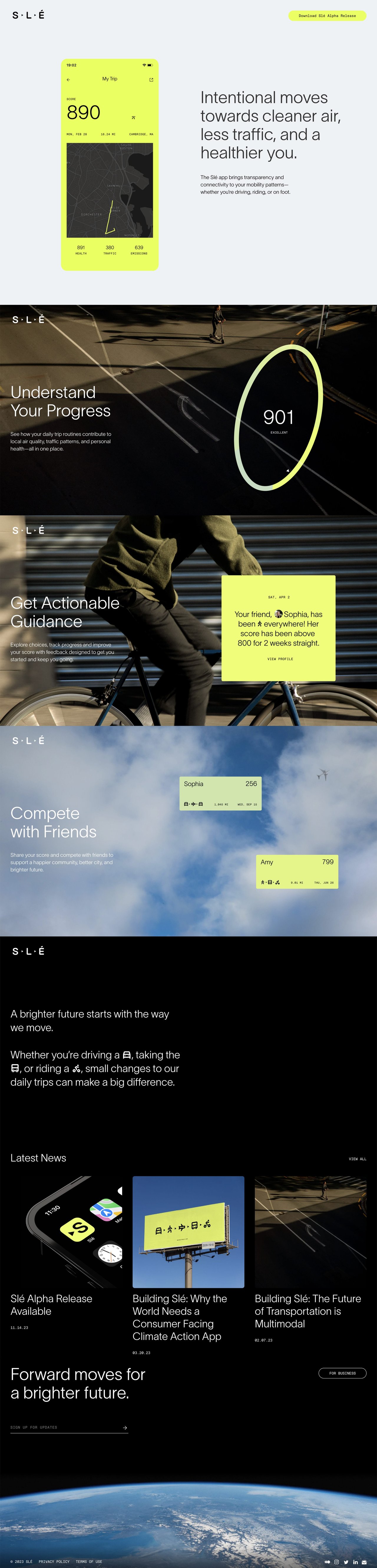 Slé Website Screenshot