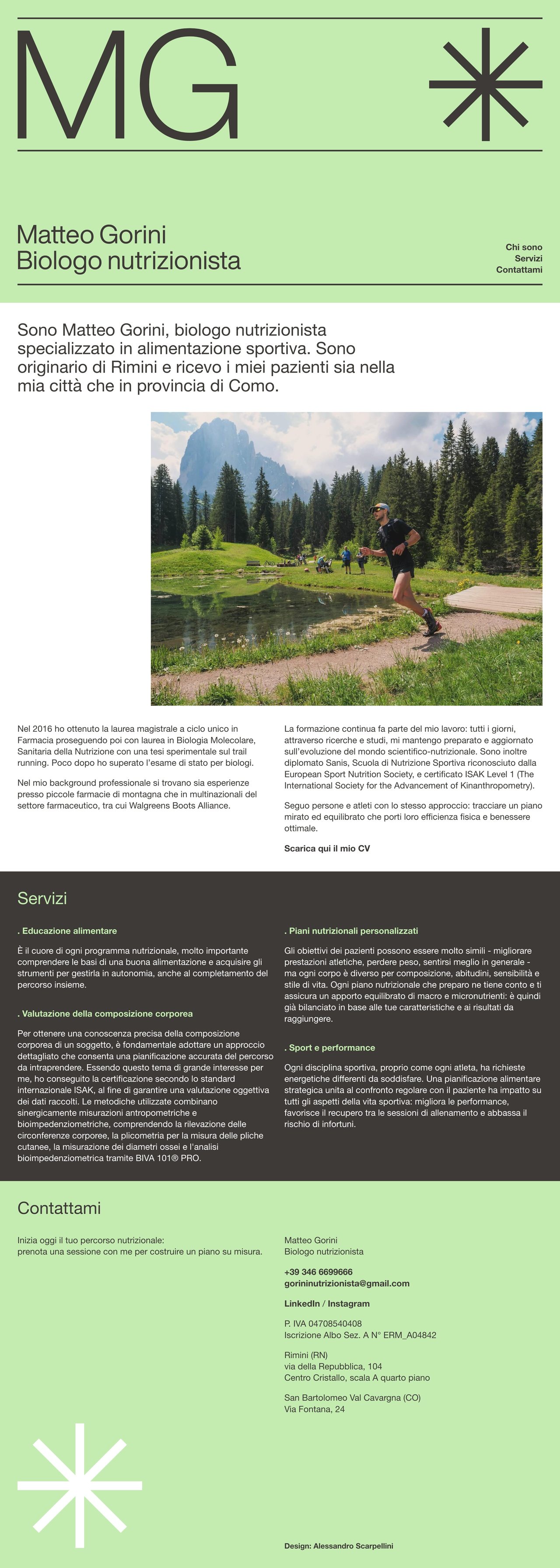 Matteo Gorini Website Screenshot