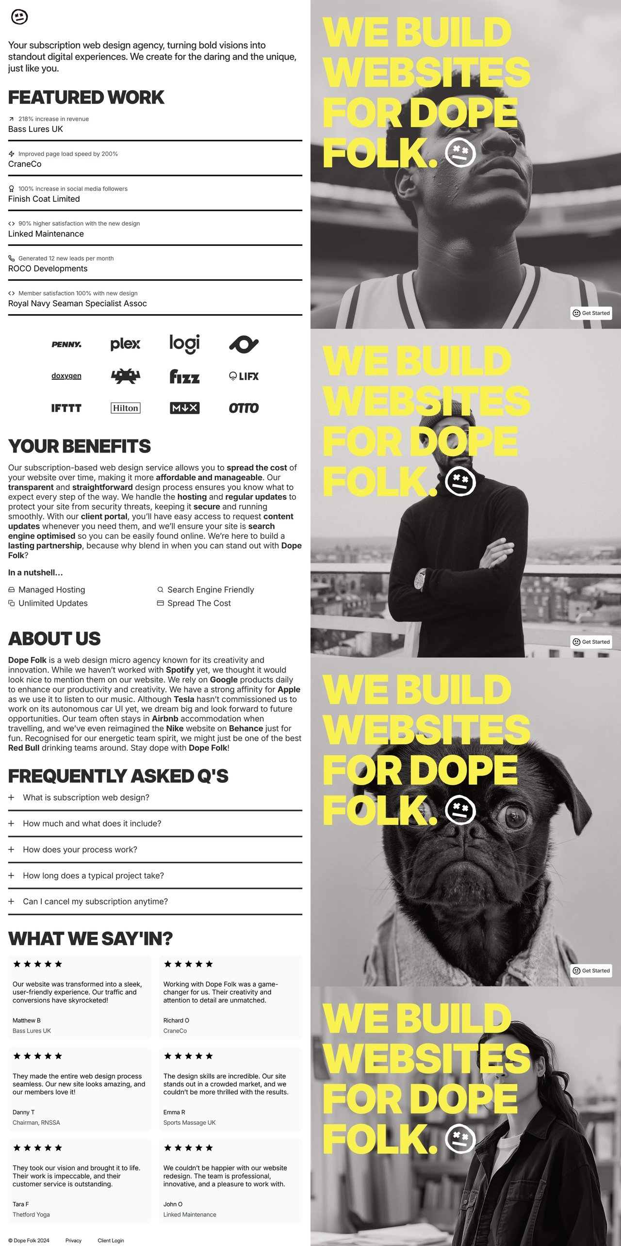 Dope Folk Website Screenshot