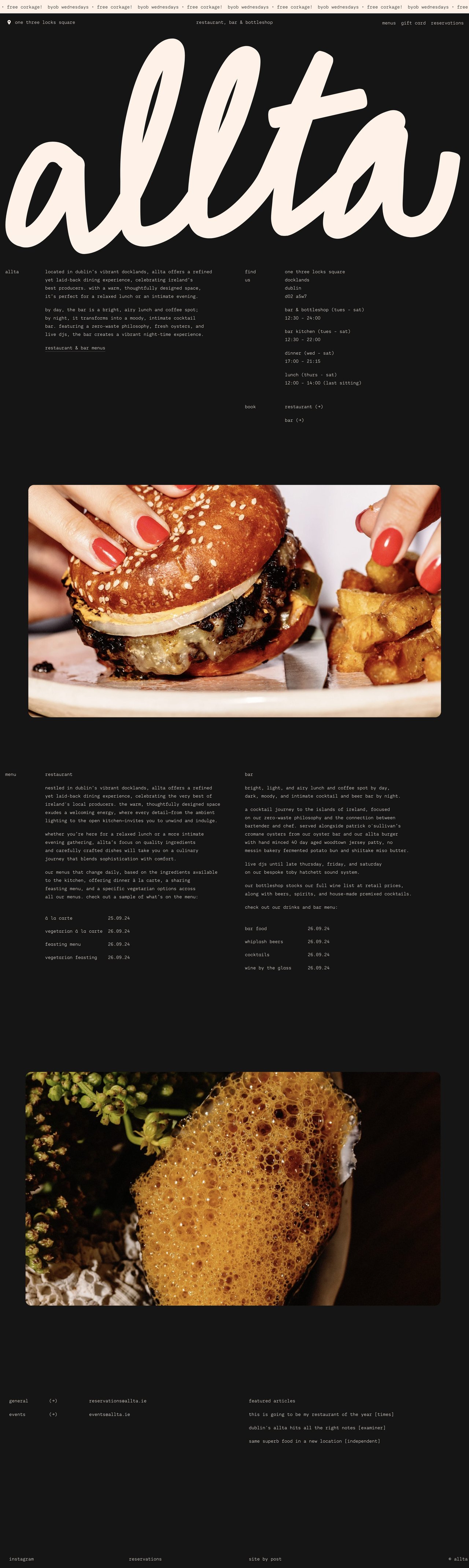 Allta Website Screenshot