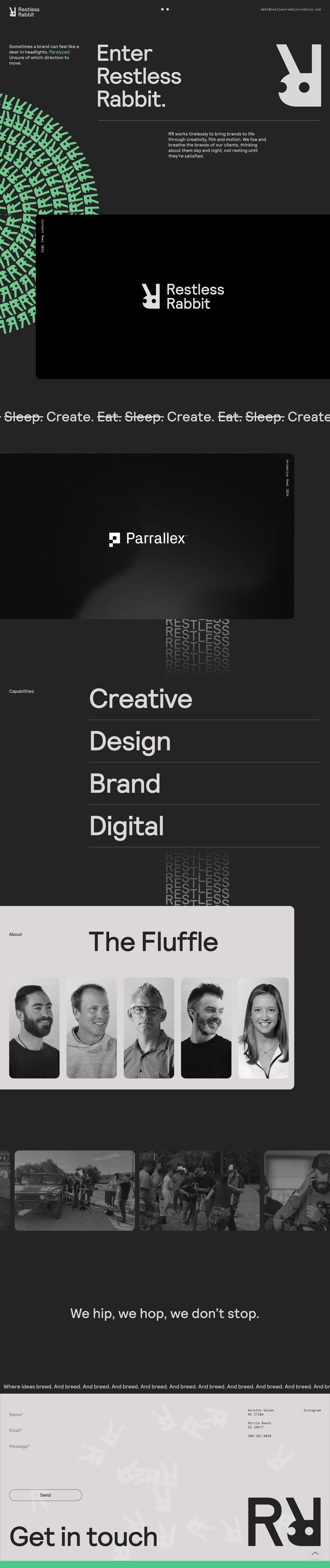 Restless Rabbit Creative Website Screenshot