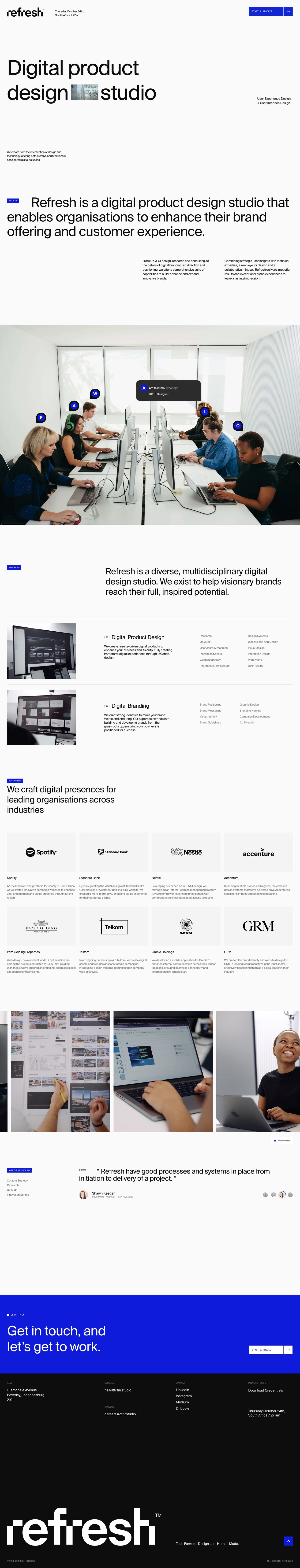 Refresh Studio Website Screenshot