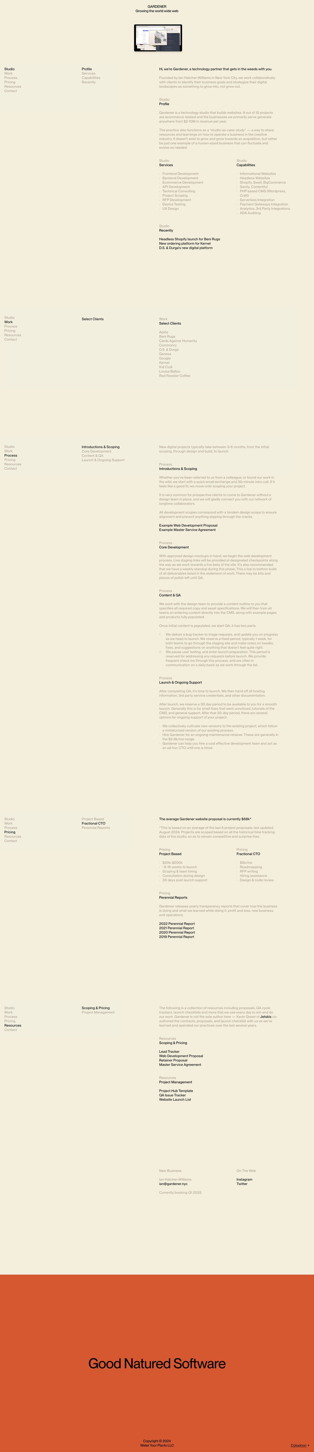 Gardener Website Screenshot