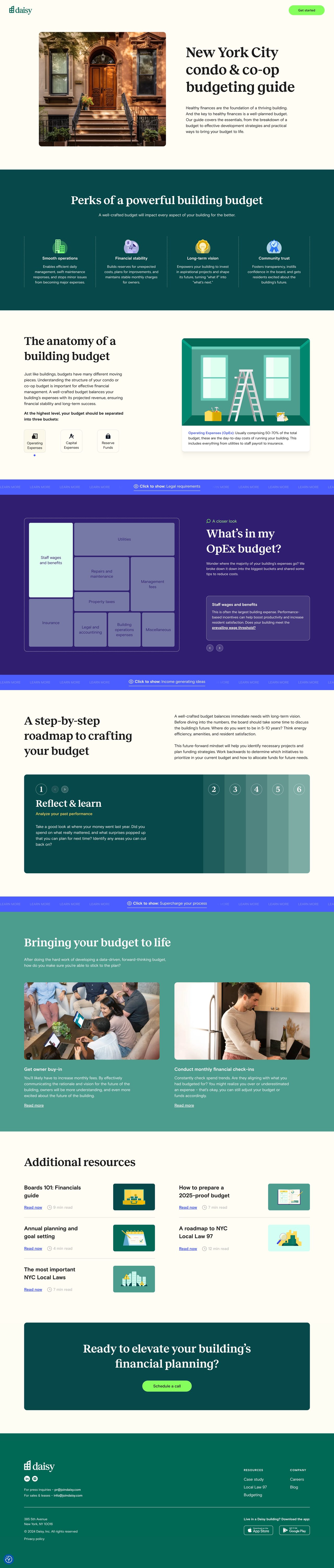 NYC condo & co-op budgeting guide Website Screenshot