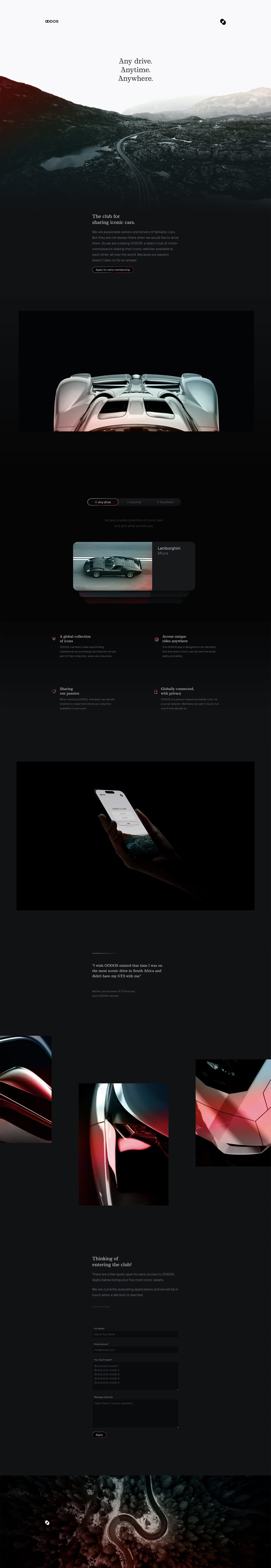 OODOS Website Screenshot