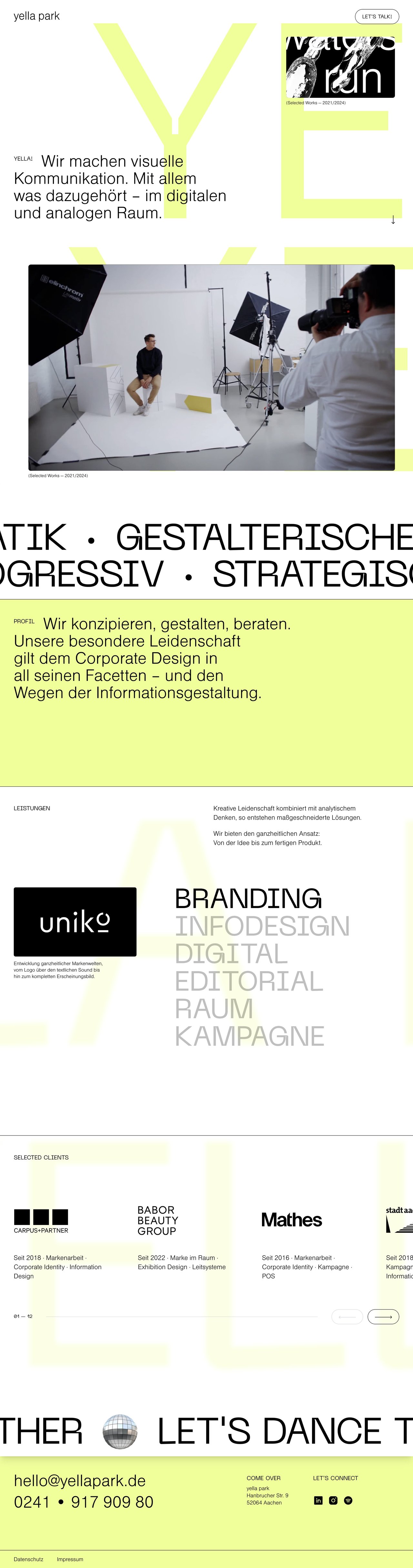 yella park Website Screenshot