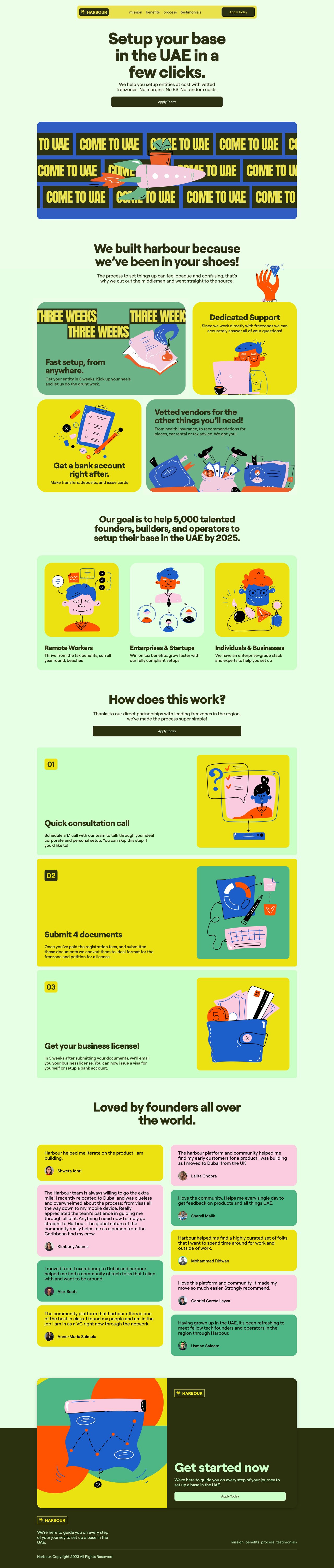 Harbour Website Screenshot