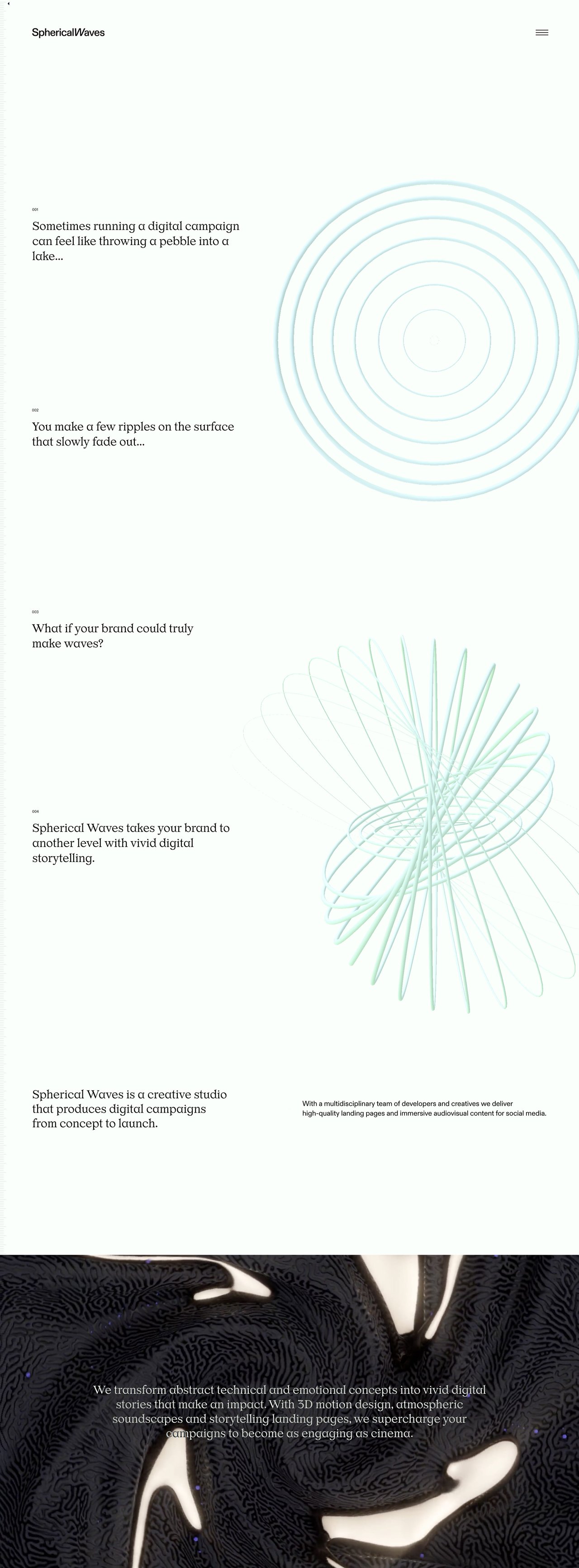 Spherical Waves Website Screenshot