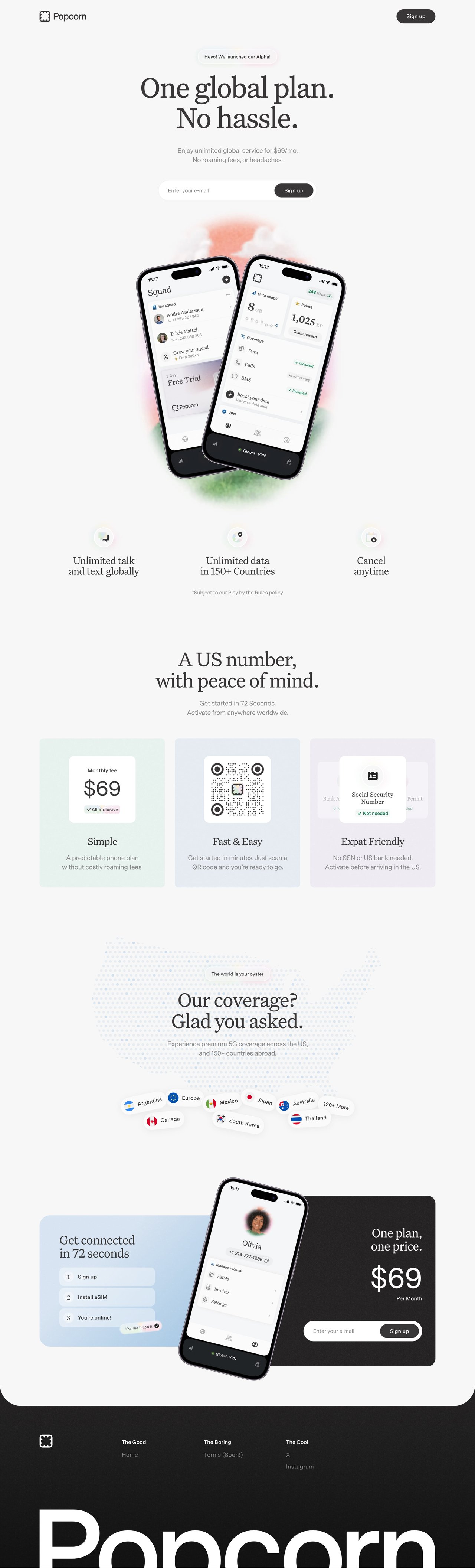 Popcorn Website Screenshot