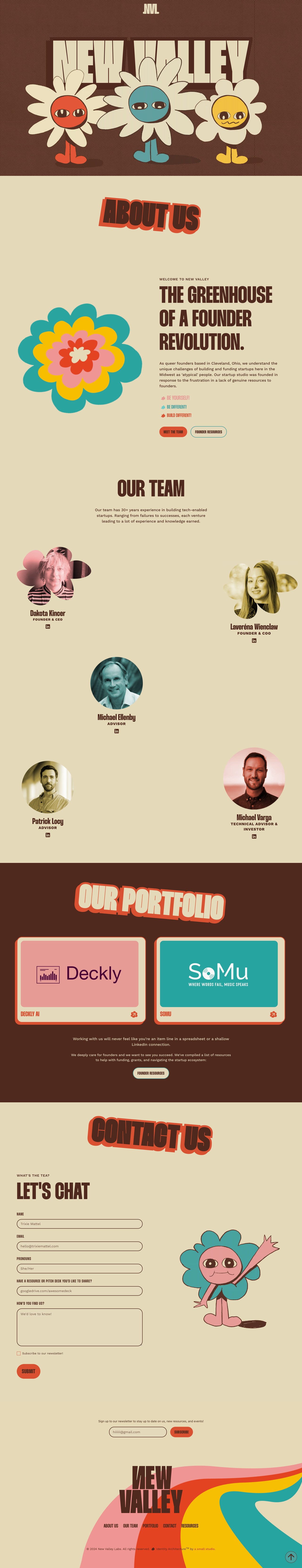 New Valley Labs Website Screenshot