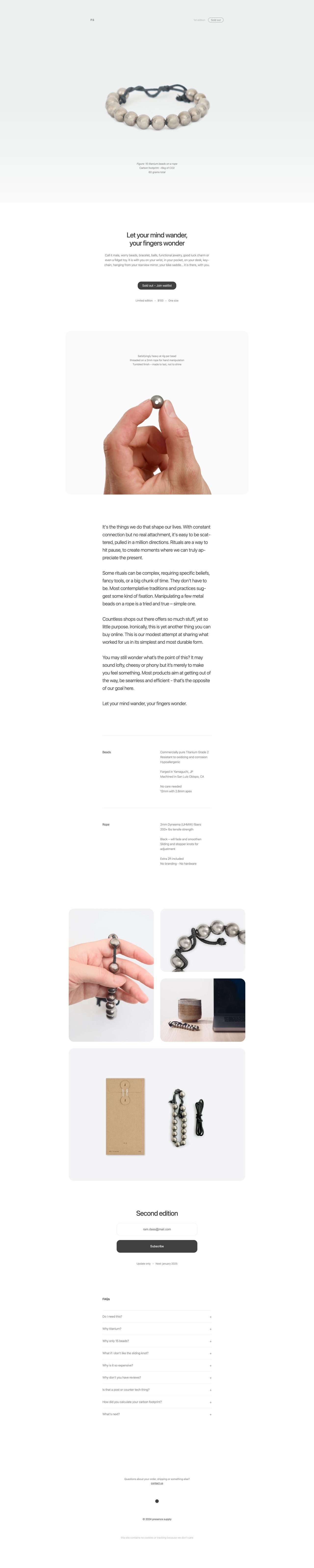 Presence.supply Website Screenshot