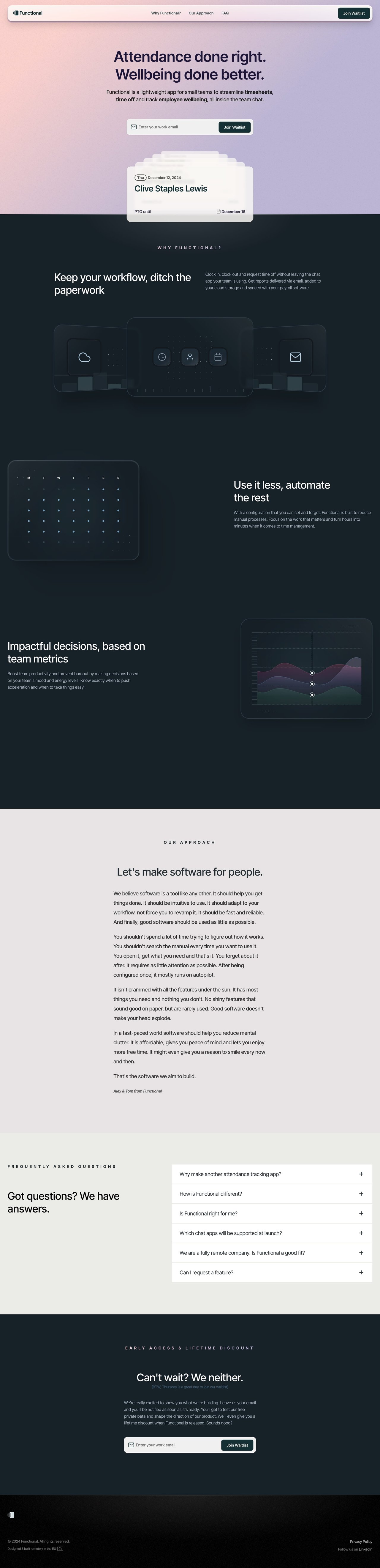 Functional Website Screenshot